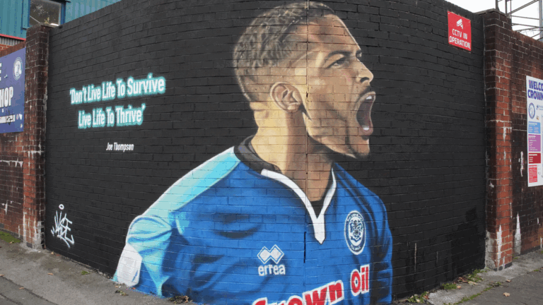 ‘Joe will be smiling’: Mural of Rochdale legend unveiled, council now panicking it might attract people to the town