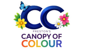 Preston, apparently now in Rochdale, unveils giant hanging bits to celebrate spring